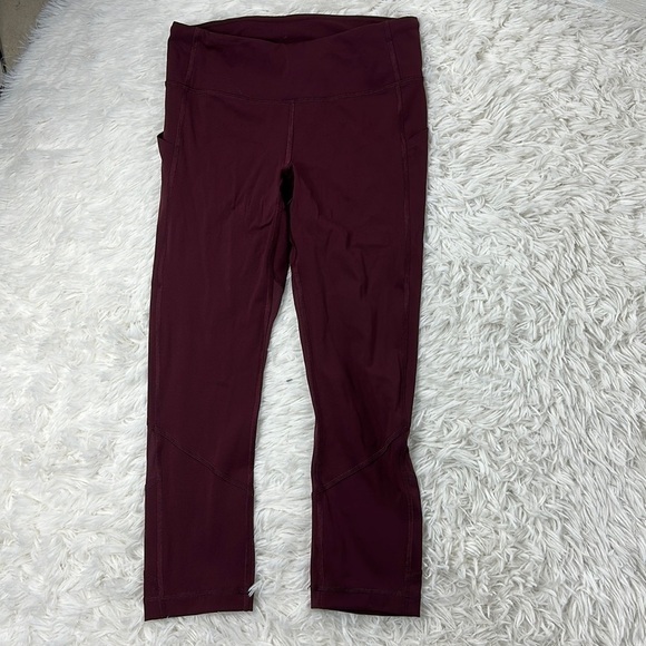 🔥$SALE$🔥 Lululemon Pace Rival Crop *22" Garnet - Picture 1 of 7